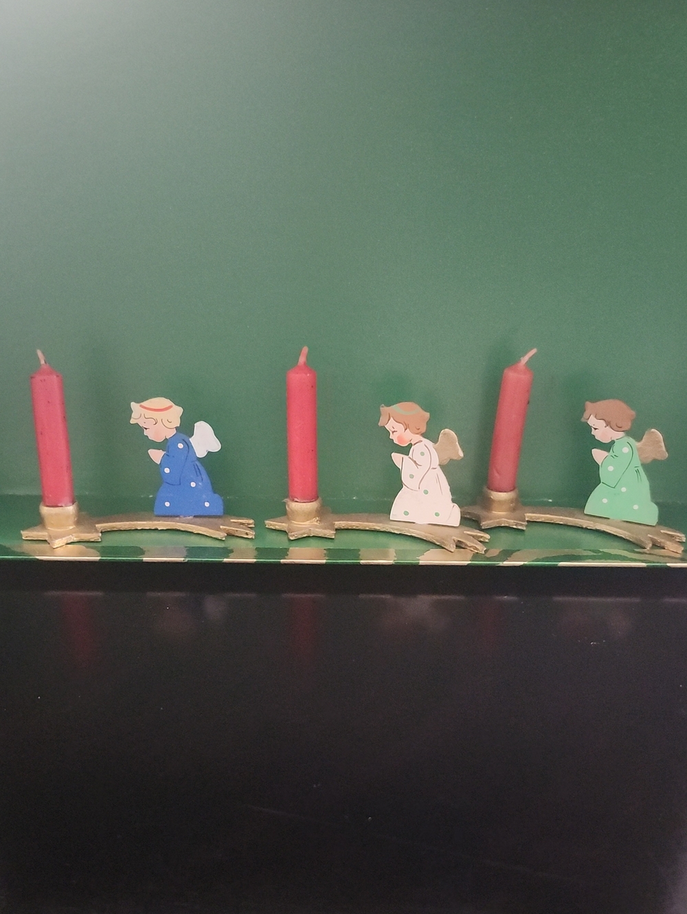 German Hand Painted Praying Angels